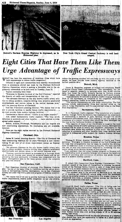 june 4 1950-eight cities with highways say they're good-news-propoganda